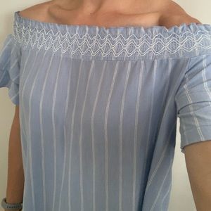 American Eagle striped off the shoulder top